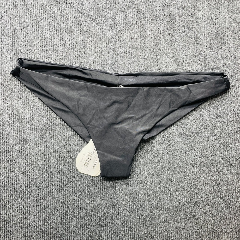 Prana Lahari Tanga Bikini Bottom Black XL New Quick Dry‎ Swimwear